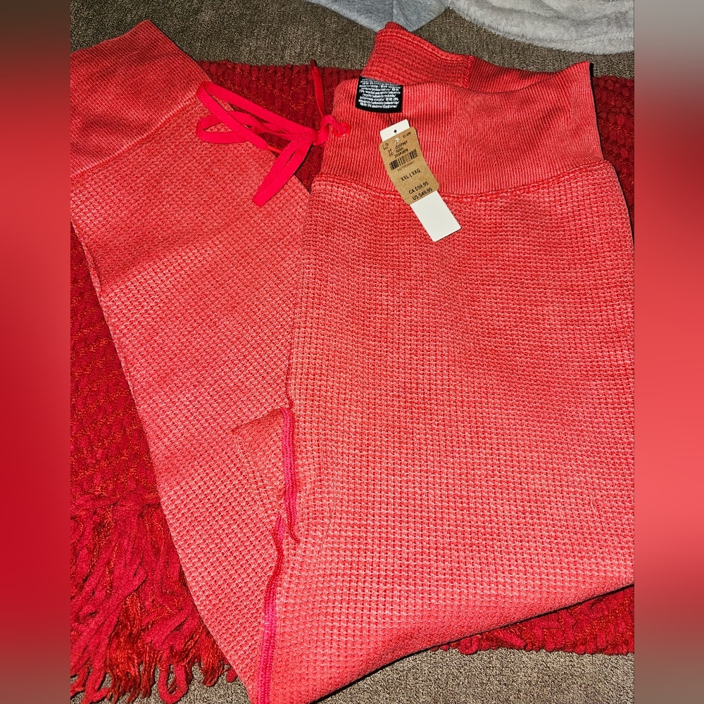 PINK SEAMLESS WAFFLE LEGGING